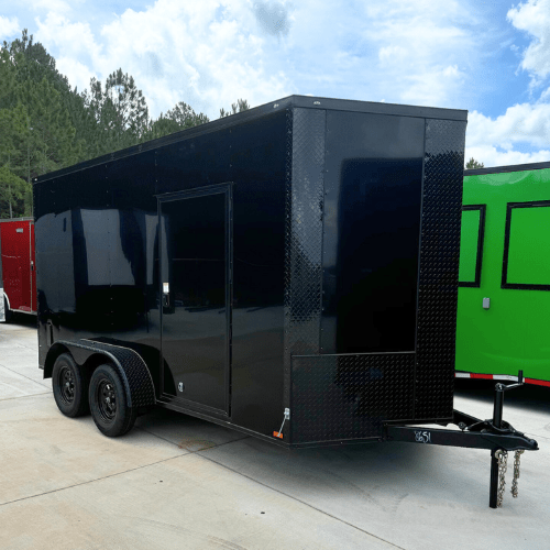 Titanium Cargo 7x14 Tandem Axle Black Enclosed Trailer with Blackout - Image 2