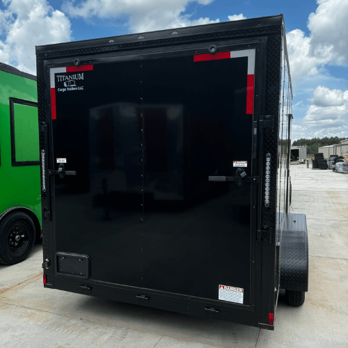 Titanium Cargo 7x14 Tandem Axle Black Enclosed Trailer with Blackout - Image 5