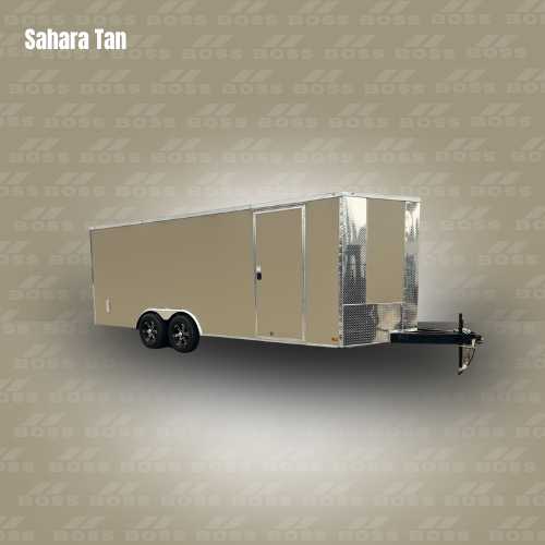 Sahara Tan .080 Poly Exterior for 6′ Trailer ‣ Boss Cargo Trailers Sahara Tan