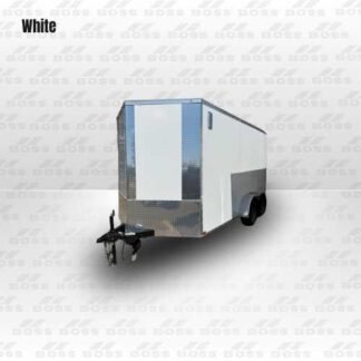 White Enclosed white cargo trailer
