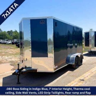 Titanium Cargo 7x14 Tandem Axle Indigo Blue Enclosed Trailer