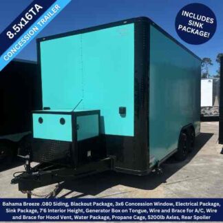 Titanium Cargo 8.5x16 Tandem Axle Bahama Breeze Concession Trailer with Blackout Package